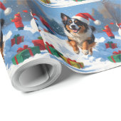 Papier Cadeau Scène de Noël du berger belge (Coin rond)