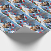 Papier Cadeau Scène de Noël du berger belge (Coin)