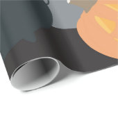 Papier Cadeau Scène d'Halloween (Coin rond)