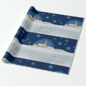 Papier Cadeau Scène d'hiver de Noël (Déroulé)