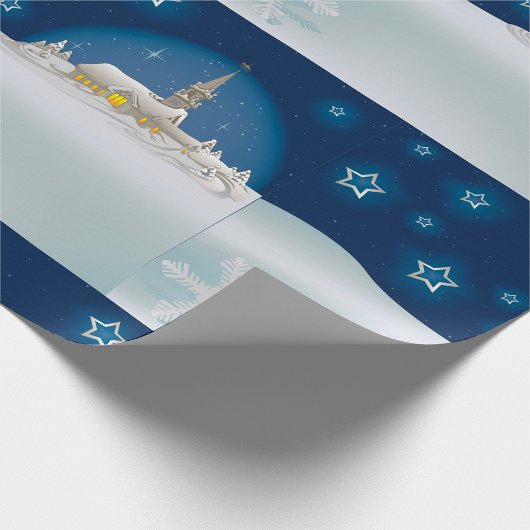 Papier Cadeau Scène d'hiver de Noël