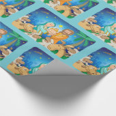 Papier Cadeau Scène douce de la nativité du bébé Jésus (Coin)