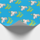 Papier Cadeau Scène heureuse de Pâques d'agneau bouclé mignon et (Coin)