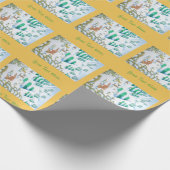 Papier Cadeau scène mignonne de neige de renard et de Noël de (Coin)