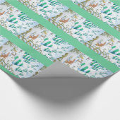 Papier Cadeau scène mignonne de neige de renard et de Noël de (Coin)