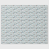 Papier Cadeau Scènes de village de charme : aquarelle (Plat)