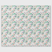 Papier Cadeau Schéma Floral moderne Fleurs Croquis (Plat)