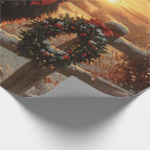 Papier Cadeau Schipperke Chien Russe Coucher du soleil d'hiver D (Coin)