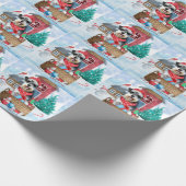 Papier Cadeau Schnauzer Chien dans la neige Maison de Chien de N (Coin)