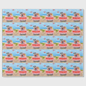 Papier Cadeau Schnauzer Chien Saint Valentin Coeurs de camion (Plat)