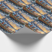 Papier Cadeau Schnauzer Christmas Boat Holiday (Coin)