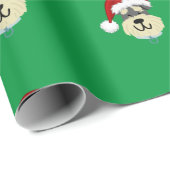 PAPIER CADEAU SCHNAUZER CHRISTMAS WRAPPER PAPIER (Coin rond)