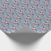 PAPIER CADEAU SCHNAUZER DE BONBON À GRIS ARGENTÉ (Coin)