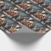 Papier Cadeau Schnauzer Dogs Christmas Snow Holiday  (Coin)