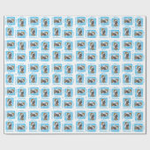 Papier Cadeau Schnauzer géant de Noël (Plat)
