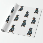 Papier Cadeau Schnauzer Géant mignon dans un chandail de Noël (Déroulé)