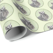 Papier Cadeau Schnauzer (Giant, Standard) Peinture - Chien Art (Coin rond)