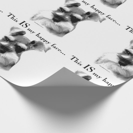 Papier Cadeau Schnauzer Happy Face (Coin)