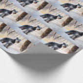 Papier Cadeau Schnauzer Laisser neiger Noël (Coin)