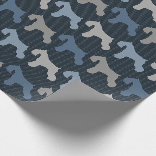 Papier Cadeau Schnauzer miniature - Amarré (Coin)