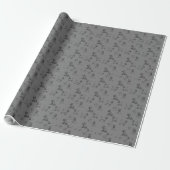 Papier Cadeau Schnauzer miniature gris (Déroulé)