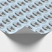 Papier Cadeau Schnauzer (Miniature) Peinture - Chien original mi (Coin)