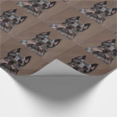 Papier Cadeau Schnauzer Miniature peinture couleur de l'eau (Coin)