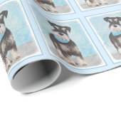 Papier Cadeau Schnauzer (Miniature) Peinture - Joli chien origin (Coin rond)