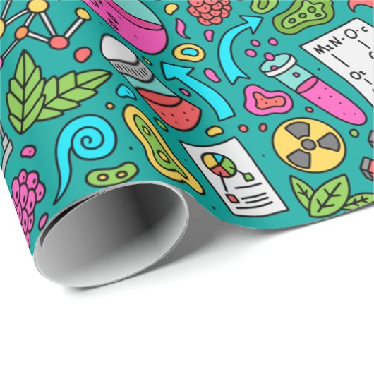 Papier Cadeau Science (Coin rond)