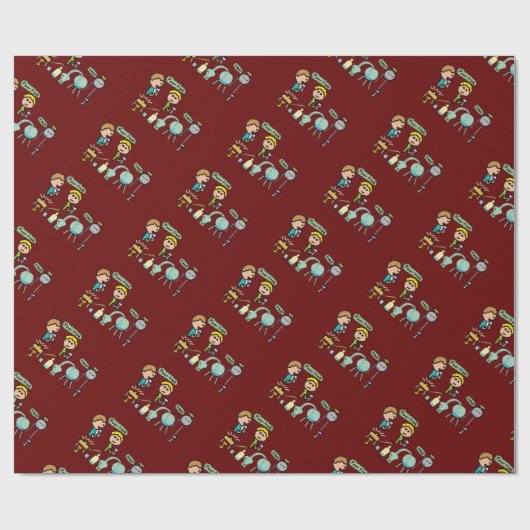 Papier Cadeau Science amusante (Plat)