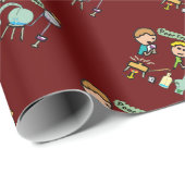 Papier Cadeau Science amusante (Coin rond)