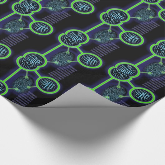 Papier Cadeau Science de l'identification des empreintes digital (Coin)