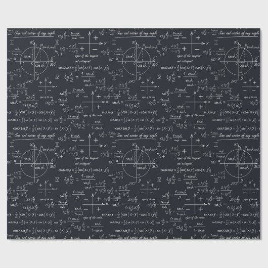Papier Cadeau Scientifique en mathématiques (Plat)