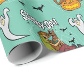 Papier Cadeau Scooby-Doo et Shaggy Halloween Fright (Coin rond)