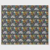 Papier Cadeau Scooby-Doo Gang Joyeux anniversaire (Plat)
