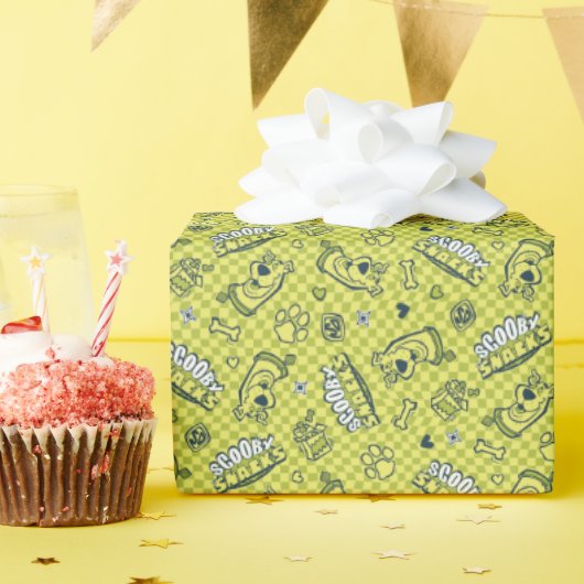 Papier Cadeau Scooby Snacks Galore Checker Motif (Fête d'anniversaire)