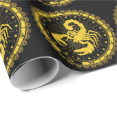 Papier Cadeau Scorpio - Signe Zodiaque - Symbole - Horoscope (Coin rond)