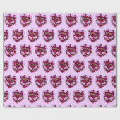 Papier Cadeau Scorpio Zodiac Coquette Coeur Anniversaire Gâteau (Plat)