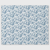 Papier Cadeau Scorpio Zodiac Intricate Celestial Blue Floral (Plat)