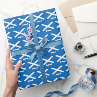 Papier Cadeau Scotland Wrapping Paper, Scottish Flag patriotique