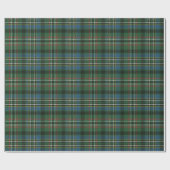 Papier Cadeau Scott Green Tartan écossais antique (Plat)