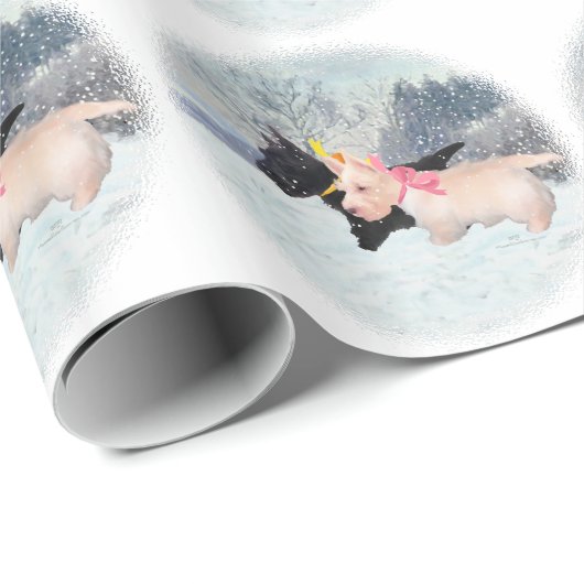 Papier Cadeau Scottie (Coin rond)