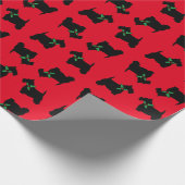 Papier Cadeau Scottie Dog et Holly Motif (Coin)