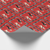 Papier Cadeau Scottie Dog, Scottie Terrier noir et blanc (Coin)