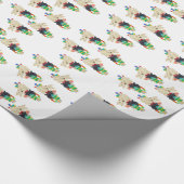 Papier Cadeau Scotties Noirs à blé pour Noël (Coin)