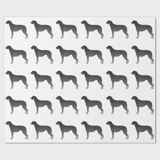 Papier Cadeau Scottish Deerhound Basic Chien Breed Silhouette (Plat)
