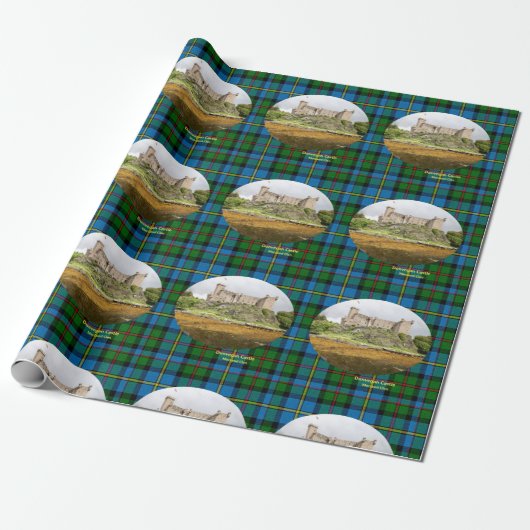 Papier Cadeau Scottish Dunvegan Castle & MacLeod Clan Tartan (Déroulé)