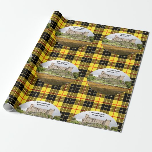 Papier Cadeau Scottish MacLeod Clan Dunvegan Castle Tartan (Déroulé)