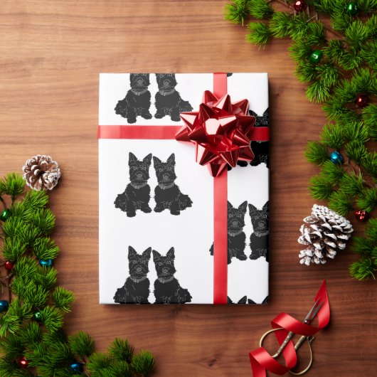 Papier Cadeau Scottish Terriers (Cadeau de vacances)