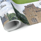 Papier Cadeau ScottishBurnett Clan Crathes Castle Wraptle Papier (Coin rond)